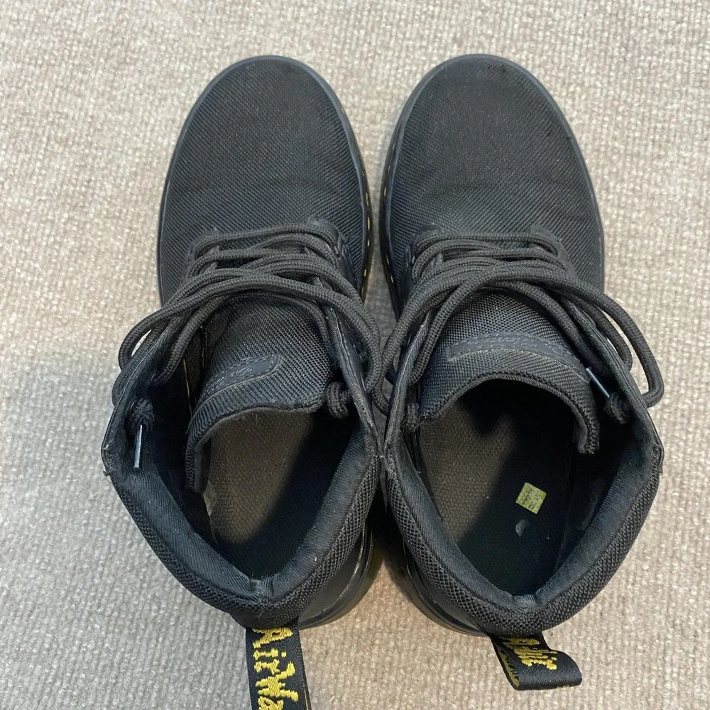 Dr. Martens Bonny Boots Mens 6 Womens 7 Black Nylon Chukka Ankle Lace Up Y2K